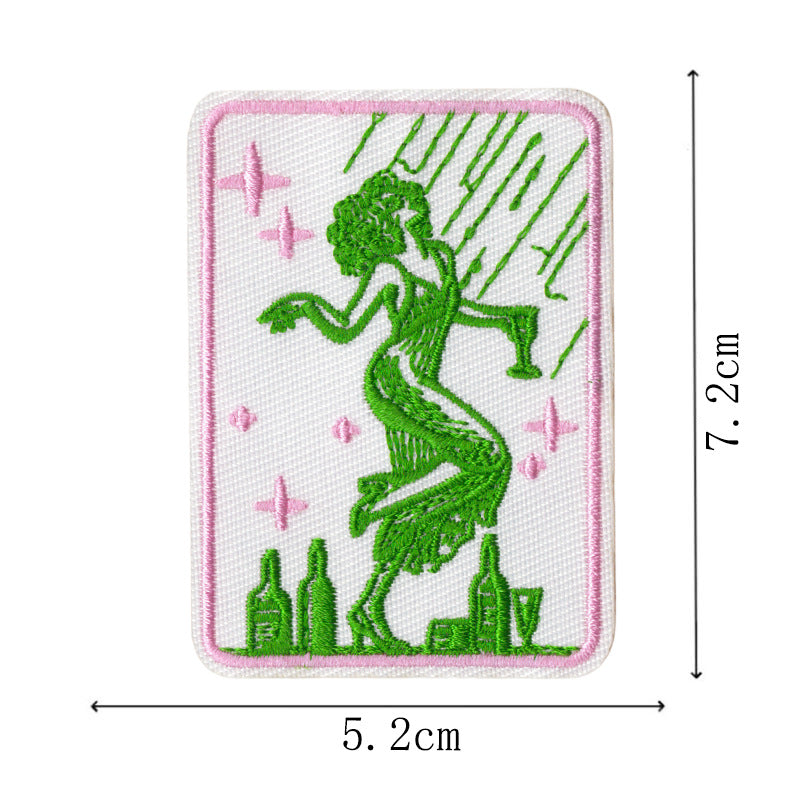 Wholesale Embroidered patch shoes,  hats and bags accessories original cartoon English letter adhesive patch